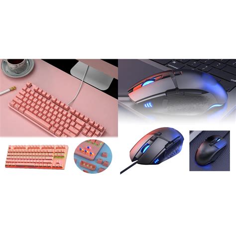 black gaming mouse Programmable Buttons Computer Mouse for PC/Mac and Laptop USB Desktop Punk ...