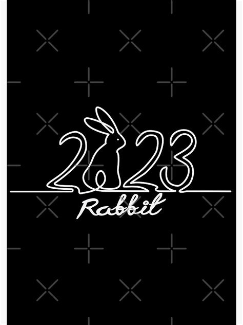 Minimal Rabbit One Line Drawing 2023 Year Of The Rabbit Spiral Notebook For Sale By Kennstyl