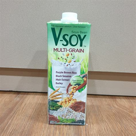 Jual V Soy Susu Kedelai Multi Grain Soya Bean Milk Uht Liter