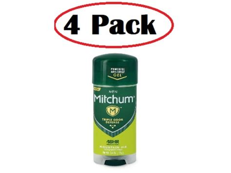 4 Pack Of Mitchum Mountain Air Clear Gel Anti Perspirant By Mitchum