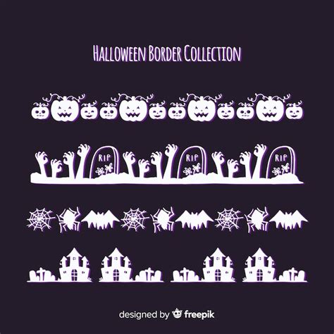 Free Vector Border Pack For Halloween