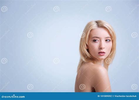 Attentive Girl Turning Her Head Stock Photo Image Of Facial Feelings