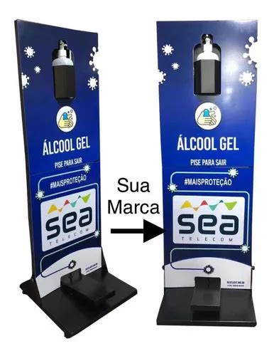 Totem Display Álcool Gel Para Higienizar Mãos Personalizado Frete grátis