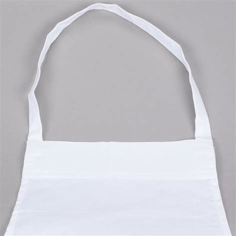 Chef Revival White Poly Cotton Customizable Bib Apron 34 X 34