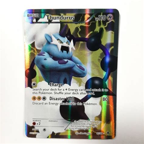 Pokemon Tcg Thundurus Full Art Rare Holo Emerging Powers Near