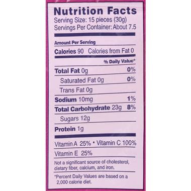 Welchs Fruit Snacks Nutrition Label - 1stadenium