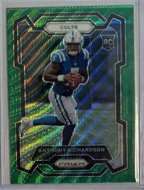 Carta Rookie Panini Prizm Anthony Richardson Green Wave Prizm Rc