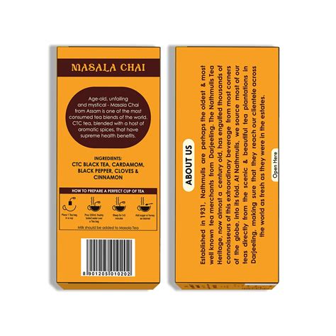 Masala Chai With Blend Spices Tea Bags Nathmulls Of Darjeeling