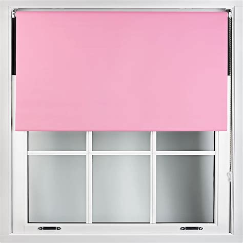 Furnished Blackout Roller Blinds Pink Trimmable Blind For Windows And Doors W 130cm L 210cm