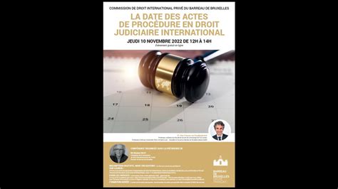 La date des actes de procédure en droit judiciaire international YouTube