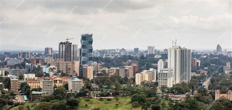 Premium Photo Aerial Panorama Of Downtown Nairobi And The Kilimani