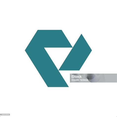 V Triangle Vector Template On White Background Stock Illustration ...