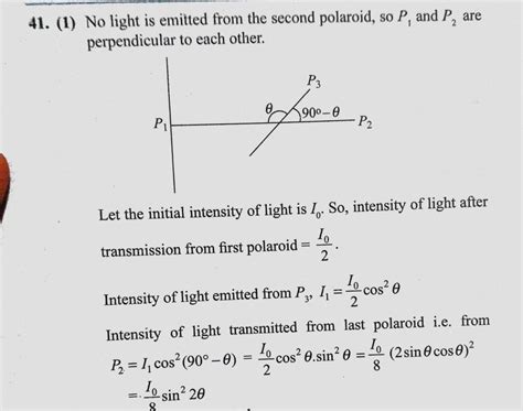 A Beam Of Unpolarised Light Intensity I0 The Best Picture Of Beam