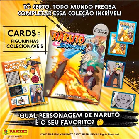 Lbum De Figurinhas Naruto Shippuden Kit Envelopes Italiano Geek