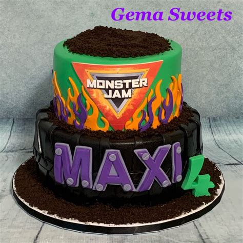 Monster Jam Birthday Cake By Gema Sweets Monster Jam Birthday Cake