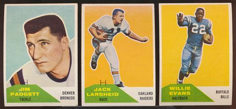 Lot Detail 1960 61 Fleer Football 13 Cards