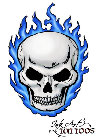 Flaming Skull Drawing at GetDrawings | Free download