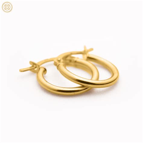 COD PAWNABLE 18k Saudi Gold Kylie Hoop Earrings Shopee Philippines