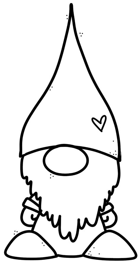 gnome+BW.PNG 848×1,600 pixels | Gnomes crafts, Christmas paintings ...