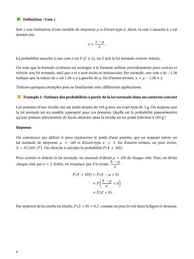 Leçon Applications De La Loi Normale Nagwa