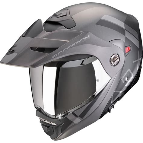 Casque ADX 2 GALANE SCORPION Noir Mat Argent MAXXESS FR Casque Modulable