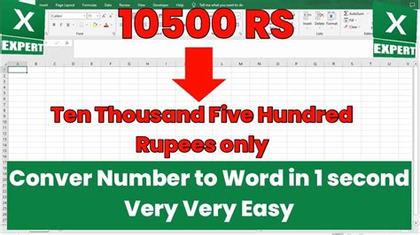 Convert Number To Words In Indian Rupees In Excel Using Formula YouTube