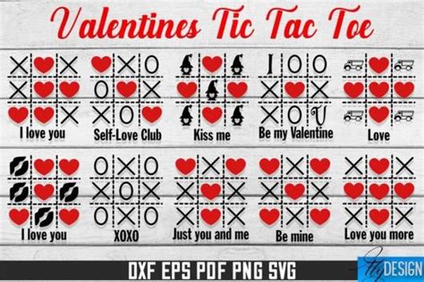 Valentines Tic Tac Toe SVG Game SVG Graphic By Flydesignsvg