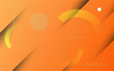 Minimal Abstract Orange Gradient Color Dynamic Composition Elements