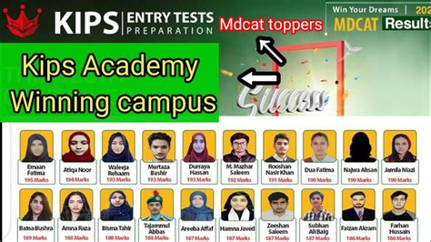 Kips Academy Winning Campus Mdcat Kips Academy Mdcat Toppers