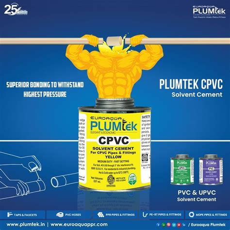 For Ultimate Jointing And Long Lasting Performance Use Plumtek Solvent