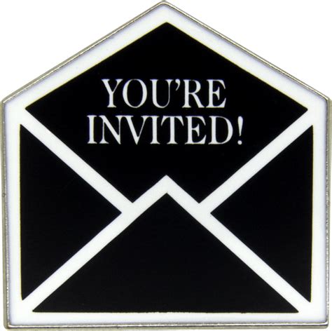 Download Youre Invited Pin Email Icon Vector Black Full Size Png