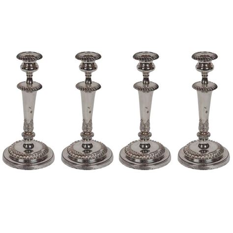 Set Of Three Ralph Lauren Silver Plate Candlesticks For Sale At 1stdibs