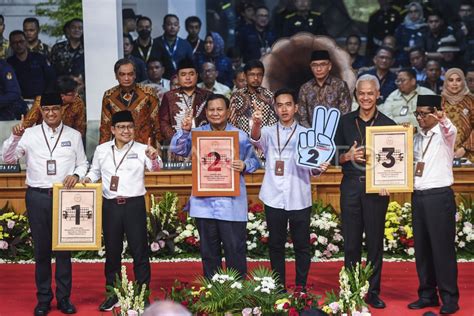 Penetapan Nomor Urut Pasangan Capres Dan Cawapres Pemilu 2024 Antara Foto