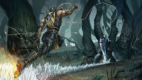 Wallpaper Sub Zero Mortal Kombat Comics Scorpion Character