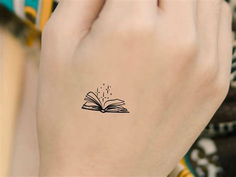 Book Stars Temporary Tattoo Etsy Australia