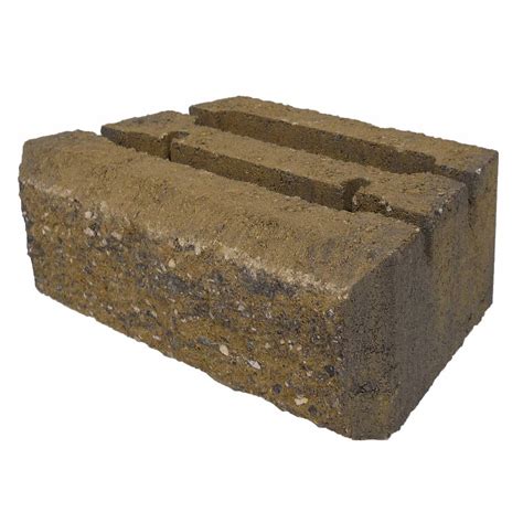 Insignia Tan Charcoal Retaining Wall Block Common 4 In X 12 In