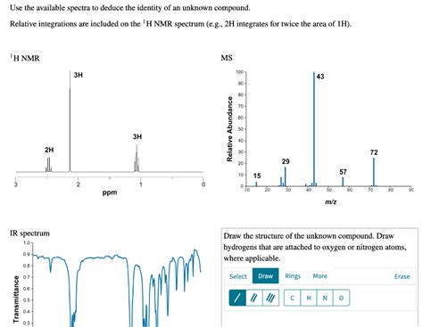 Solved Use The Available Spectra To Deduce The Identity Of Chegg