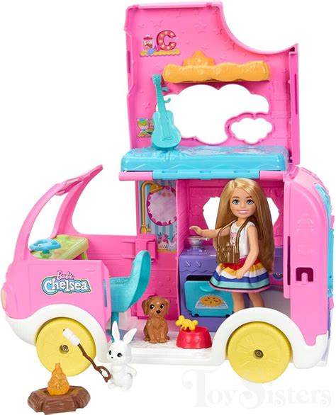 2023 Barbie Chelsea 2-in-1 Camper Playset and Doll (HNH90) - Toy Sisters