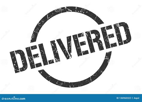 Delivered stamp stock vector. Illustration of sign, label - 136960322