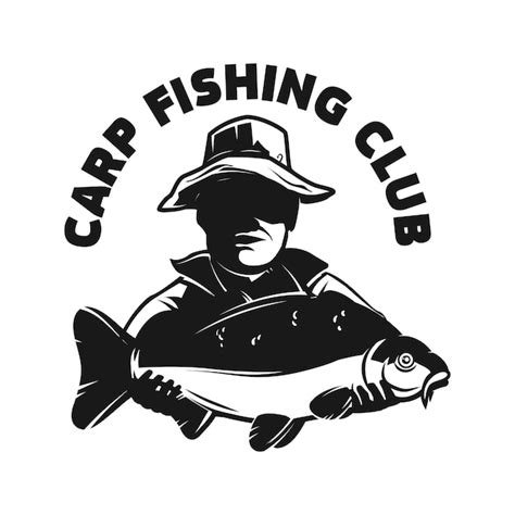 Premium Vector Carp Fishing Club Emblem Template With Carp Fish And