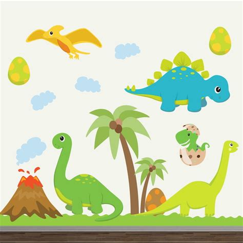 Adesivo Dinossauro Infantil Animais 04 Elo7 Produtos Especiais