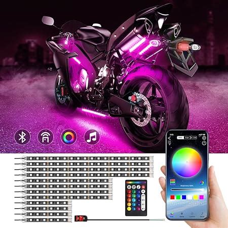 Amazon Sunpie Pcs Motorcycle Led Light Kit Strips Multi Color