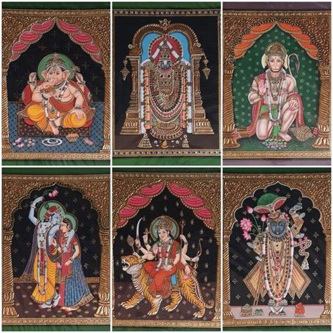 Buy Indian Hindu God Goddess Traditional Tanjore Painting Art Tanjore