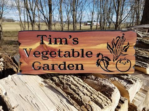 Custom Outdoor House Sign Vegetable Personalized Garden Sign Etsy