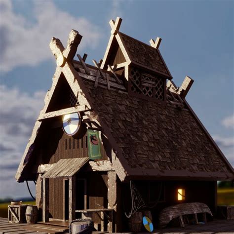 ArtStation - Viking House, Dominik | Viking house, Viking decor, Vikings