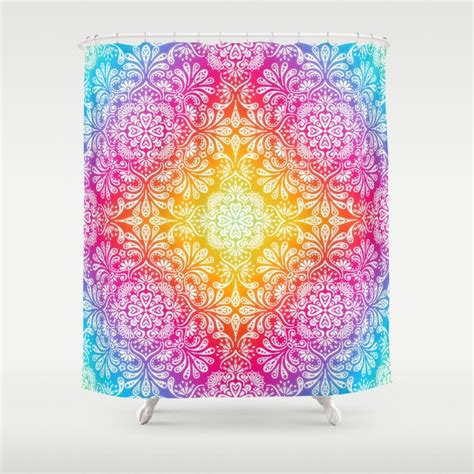 Pastel Boho Mandala Shower Curtain By Folknfunky Society6