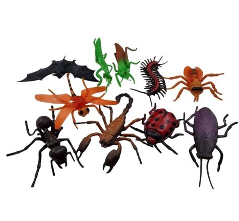 Set 10 Figurine Insecte 12 Cm Multicolor