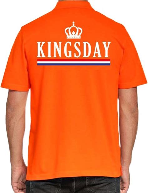 Kingsday Poloshirt Polo T Shirt Met Kroon Oranje Voor Heren