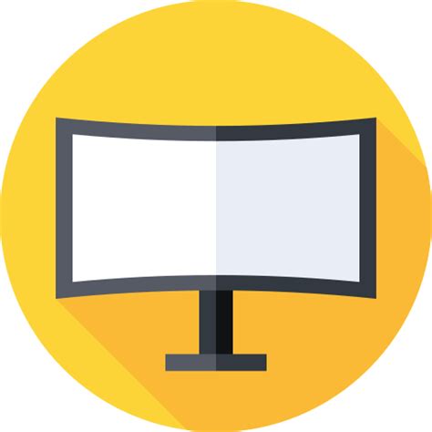 Monitor Flat Circular Flat Icon