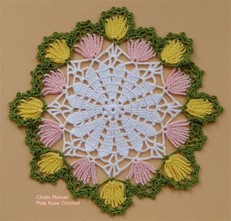 Chain Flower Vintage Crochet Doily Rose Flickr